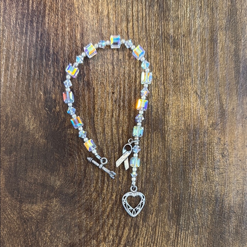 Silver Heart Charm Bracelet